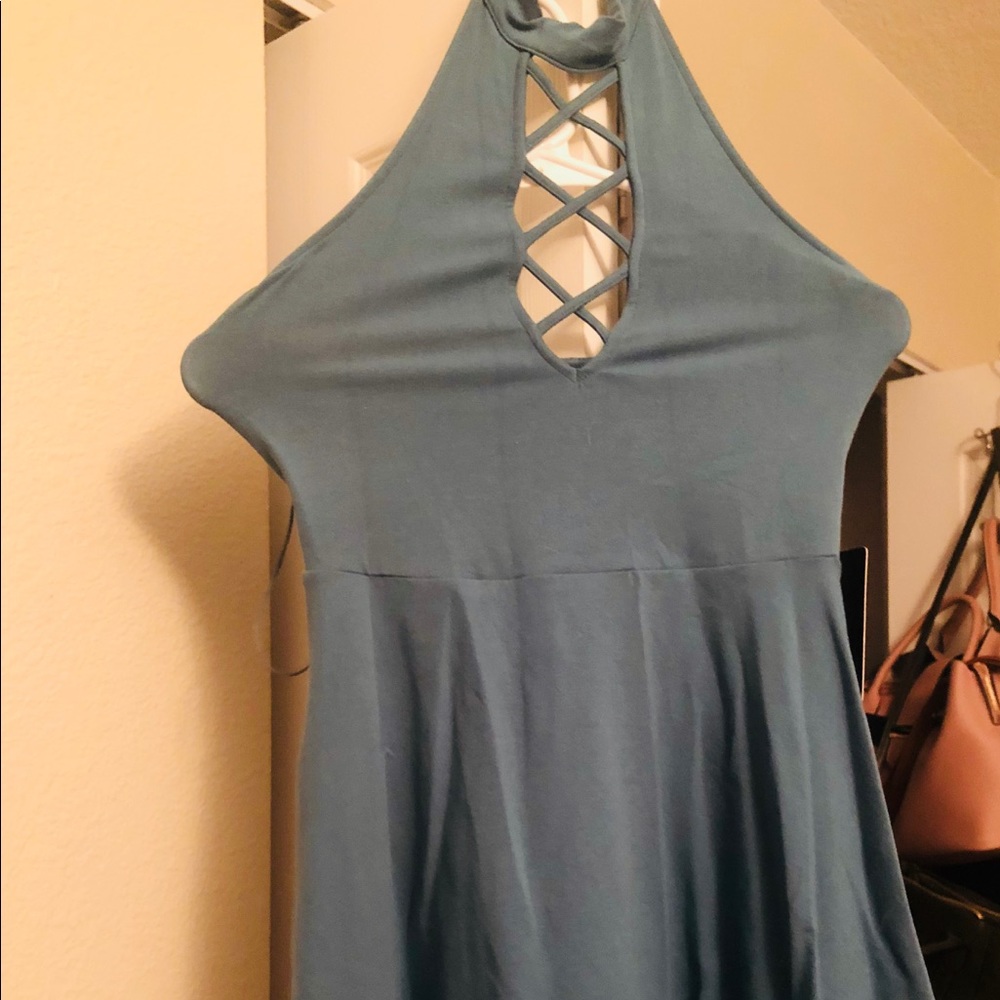 Heather Blue jersey dress